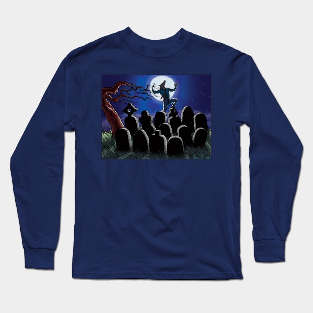 WOLFMAN Cemetary Long Sleeve T-Shirt by ArlenSchumer